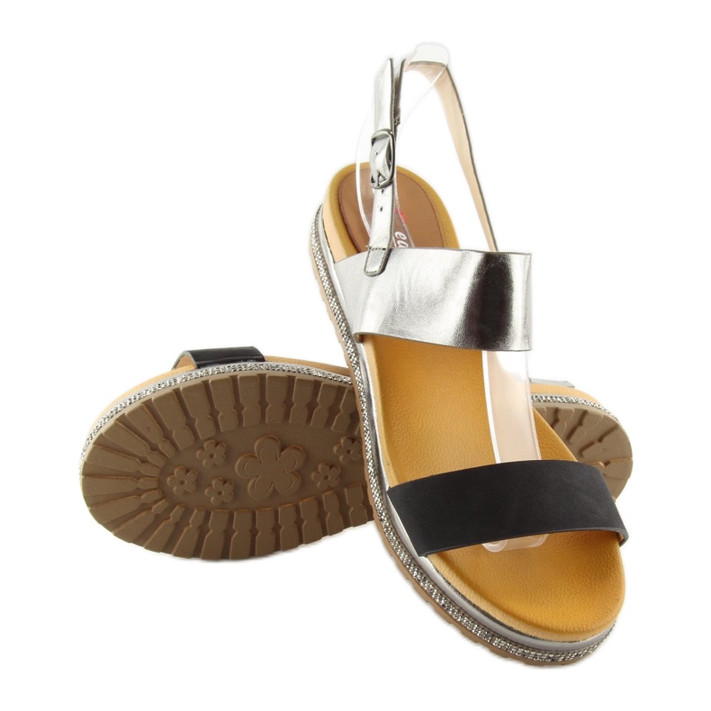 Svarta damsandaler SL88P Svart 2