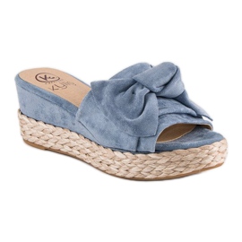 Kylie Espadrillor med rosett blå 1