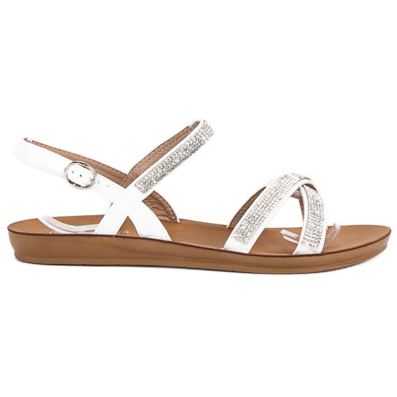 American Club Sandaler med amerikanska utsmyckningar vit 2