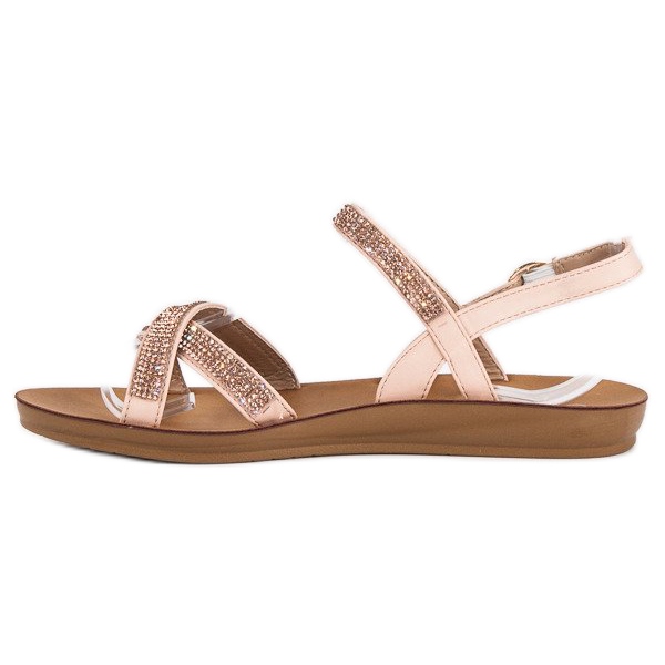 American Club Sandaler med amerikanska utsmyckningar rosa 1