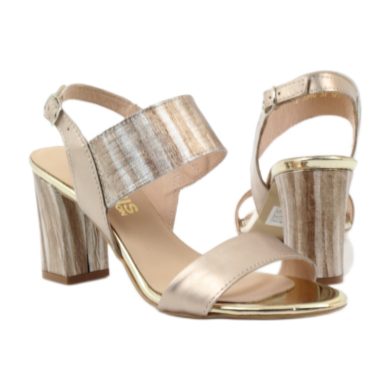 Sandaler på Gamis 3390 guldstolpe gyllene 3
