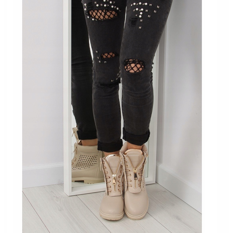 Genombruten balmanki gulddragkedja R103 Beige 2