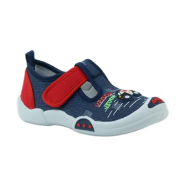 American Club Amerikanska sneakers barnskor läder innersula röd marinblå 1
