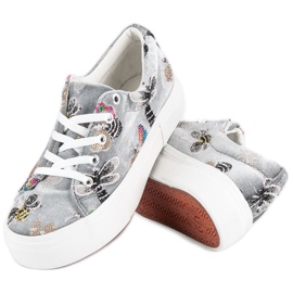 Kylie Veloursneakers På Plattformen grå 1