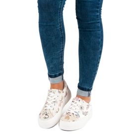 Kylie Veloursneakers På Plattformen beige 1