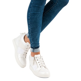 Kylie Fashionabla wedge sneakers vit 1