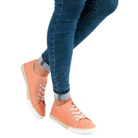 Kylie espadrillor med snörning orange 2
