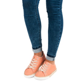Kylie espadrillor med snörning orange 1