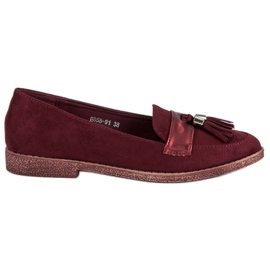 Eleganta vinröda loafers 1