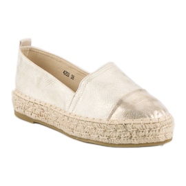 Slip-on espadriller på plattformen gul 1