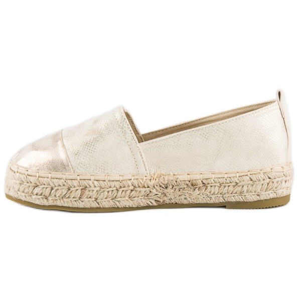 Slip-on espadriller på plattformen gul 2