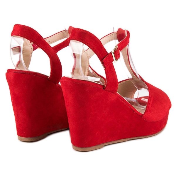 Bella Star Sandaler i mocka röd 2