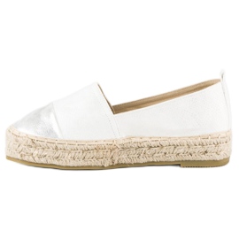 Slip-on espadriller på plattformen vit 1