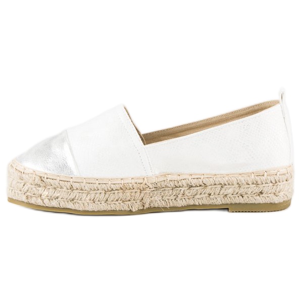 Slip-on espadriller på plattformen vit 1