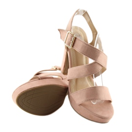 Rosa sandaler på stolpen BJ1602-SD 1