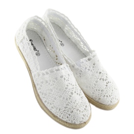 Vita spets espadrillor JX57P vita 2