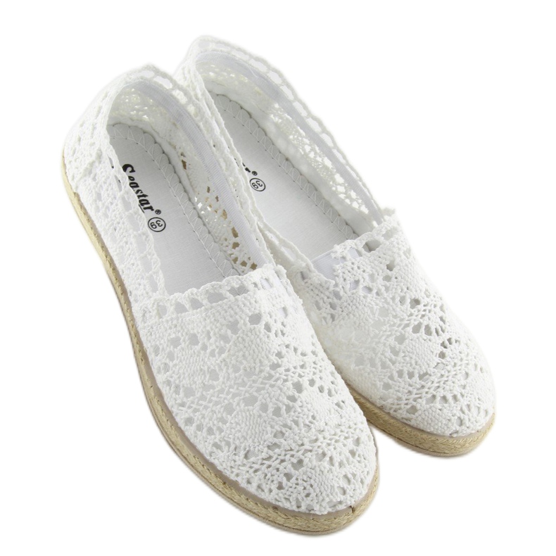 Vita spets espadrillor JX57P vita 2