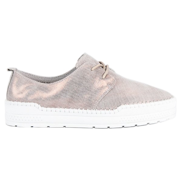 Filippo Knytna läderskor grå 1