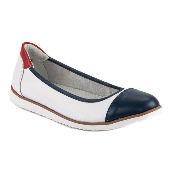 Filippo Läderballerinor vit 1