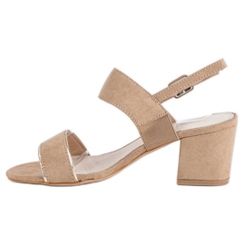 Filippo Eleganta sandaler på en stolpe brun 1