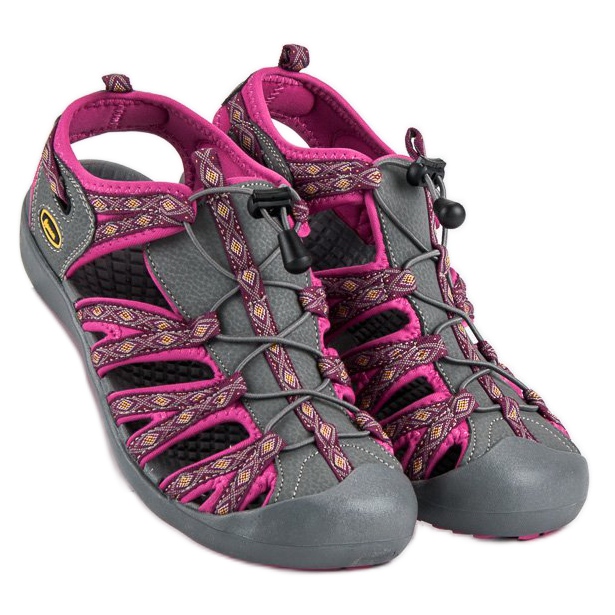 American Club Stängda amerikanska sandaler violett grå 1