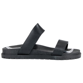 Svarta tofflor för damer 1