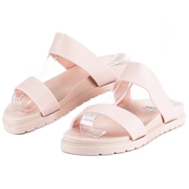 Pudertofflor för kvinnor rosa 1