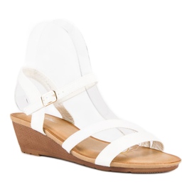 Bello Star Bekväma kilasandaler vit 1