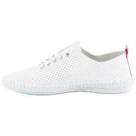 Genombrutna mckeylor sneakers vit rosa 2
