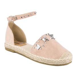 Platta espadrillesandaler rosa 1