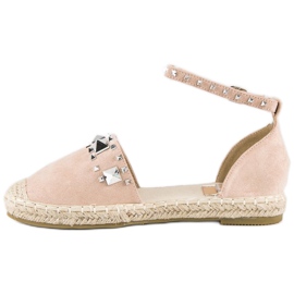 Platta espadrillesandaler rosa 2