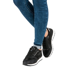 Svarta sneakers med snörning 1