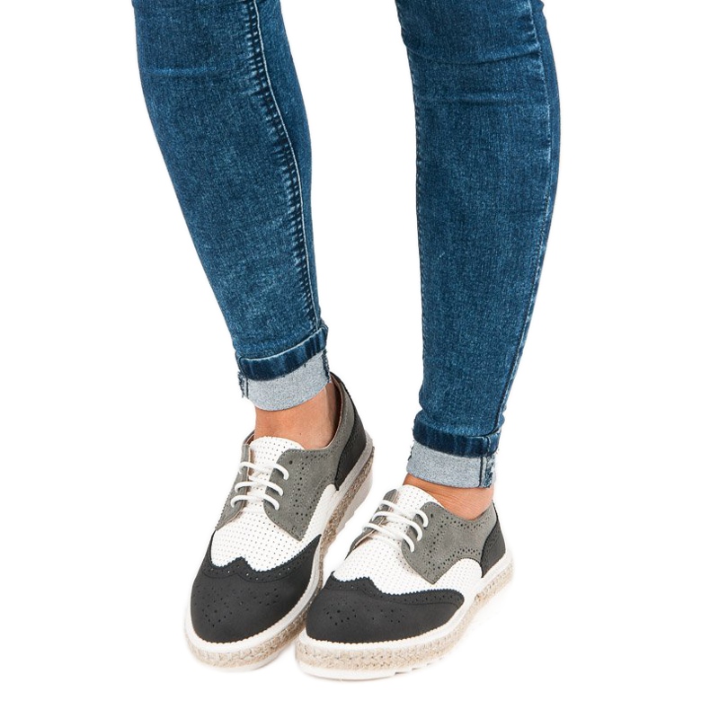 Ideal Shoes Skor, espadrillor grå 1