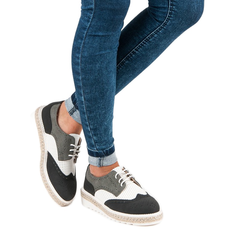 Ideal Shoes Skor, espadrillor grå 2