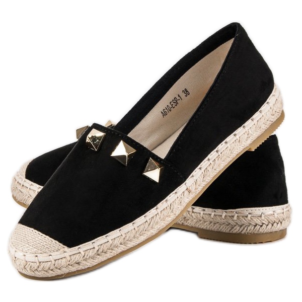 Bestelle Svarta espadrillor med strass 2