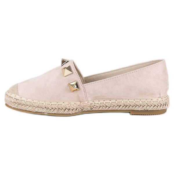 Bestelle Beige espadrillor med strass 1