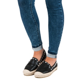 Forever Folie Svarta espadrillor med nitar 1