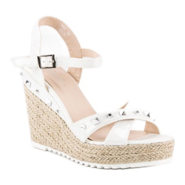 Bello Star Kil espadrillor med strass vit 1