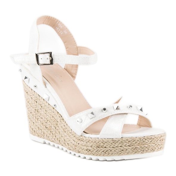 Bello Star Kil espadrillor med strass vit 1