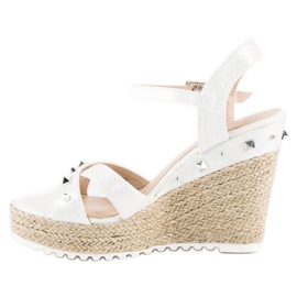 Bello Star Kil espadrillor med strass vit 2