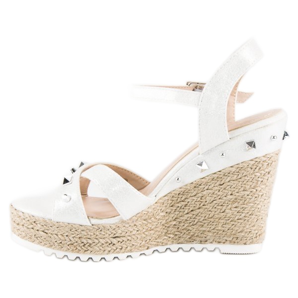 Bello Star Kil espadrillor med strass vit 2
