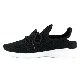 Sport Luftiga Slip-on Sneakers vit svart 1