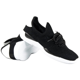 Sport Luftiga Slip-on Sneakers vit svart 2