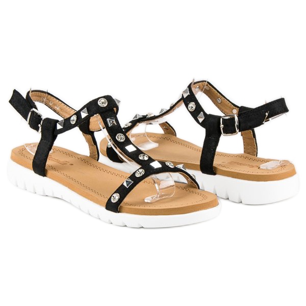 Bestelle Bekväma platta sandaler svart 1