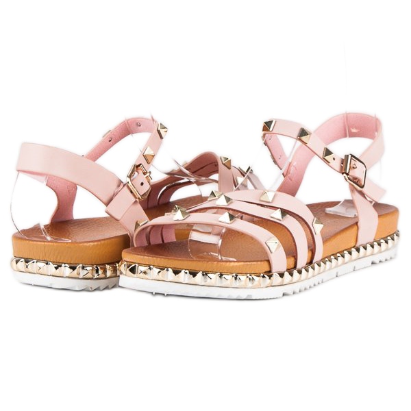 Anesia Paris Rock Flat Sandaler rosa 2