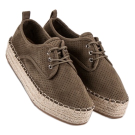 Seastar Genombrutna espadriller på plattformen grön 1