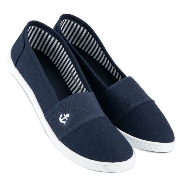 McKey Marinblå slip-on sneakers 1