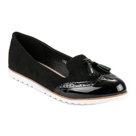 Super Me Svarta loafers med fransar 1