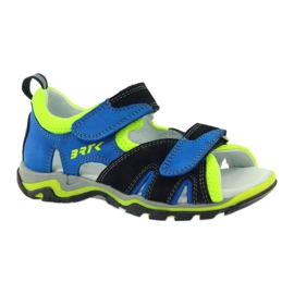 Sandaler På kardborre Bartek 16187 kobolt svart blå grön 1