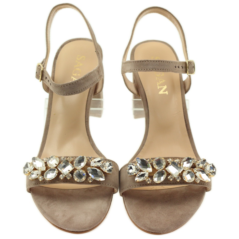 Sandaler på Sagan 53214 beige stolpe 4